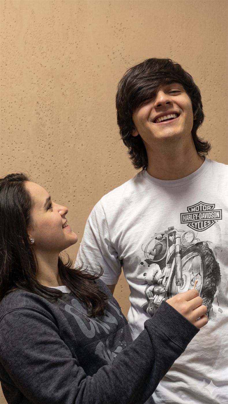 Renan e Giulia em 2017