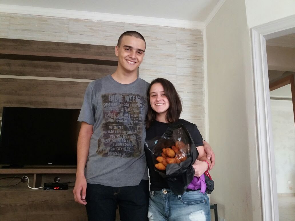 Renan e Giulia em 2018